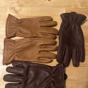 Red wing deerskin glove lot